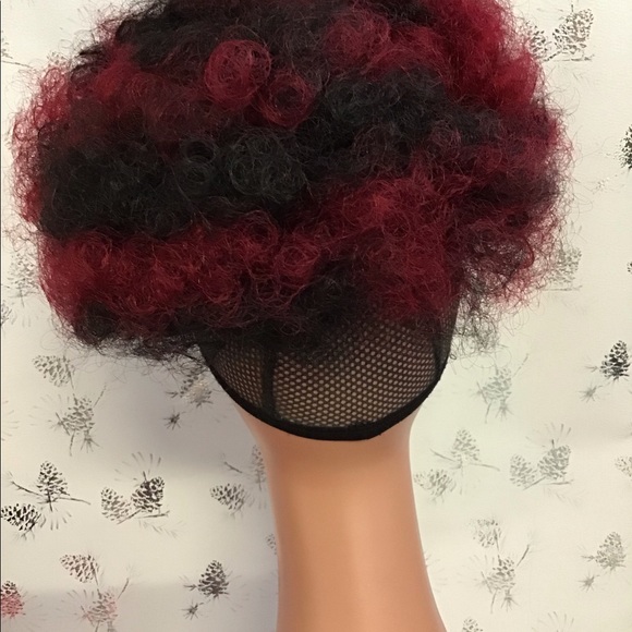 Two-tone Synthetic Short Kinky Drawstring Ponytail for Women - Picture 9 of 9